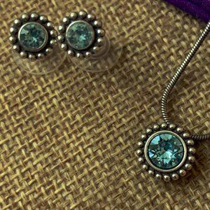 Brighton Twinkle Matching Blue Earrings & Necklace